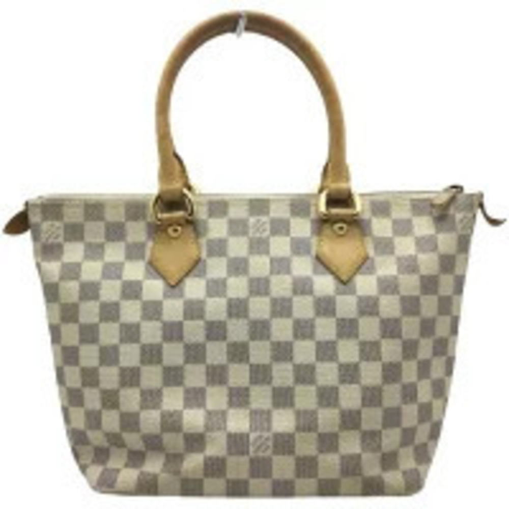 Louis Vuitton Saleya Gray Handbag White Damier White Azur